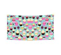 Grande bannière avec motif cupcake - Décoration à suspendre pour cadeaux de célébration
