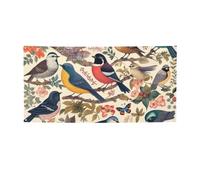 Grande bannière « Birds in My Garden » - Toile de fond pour photo avec œillets - Décoration de fête - Pour intérieur et extérieur - Bannière pour événement, anniversaire - Taille S