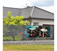 Grande bannière de fête d'anniversaire à suspendre au mur - Bannière de dés graphiques - Bannière de vacances personnalisée - Décorations de photographie de fond de maison - Fournitures de fête