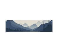 Grande bannière de fête Rivers And Mountainsb - 120 x 30 cm - À suspendre au mur - Bannière de fond pour fête d'anniversaire, extérieur et intérieur