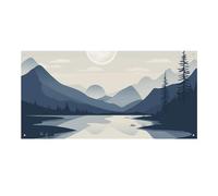 Grande bannière de fête Rivers And Mountainsb - 120 x 60 cm - À suspendre au mur - Bannière de fond pour fête d'anniversaire, extérieur et intérieur