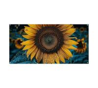 Grande bannière de fête « The Most Beautiful Sunflowerb » - 180 x 90 cm - À suspendre au mur - Bannière de fond pour fête d'anniversaire, extérieur et intérieur
