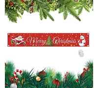 Grande bannière de Noël 30cm Grande Nannière de Joyeux Noël pour Décoration de Extérieur Intérieur Merry Christmas Banner pour décoration de fête de Noël Décoration de jardin