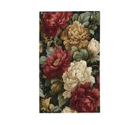 Grande bannière de vœux vintage botanique avec œillets pour intérieur ou extérieur - 91 x 152 cm