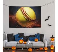 Grande bannière décorative de fête, bannière murale personnalisée à suspendre pour anniversaire, cour, softball, fête, photographie de mariage, fête d'anniversaire - 119 x 180 cm