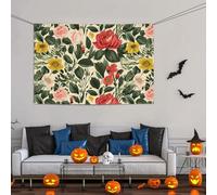 Grande bannière décorative de fête, bannière murale personnalisée à suspendre pour anniversaire, cour, drapeau de rose, fond de photographie pour mariage, fête d'anniversaire - 119 x 180 cm