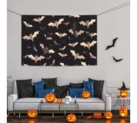 Grande bannière décorative de fête, bannière murale personnalisée à suspendre pour anniversaire, cour, Halloween, chauve-souris volante, fond de photographie, 119 x 180 cm pour décoration de fête