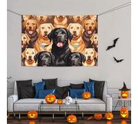 Grande bannière décorative de fête, bannière murale personnalisée à suspendre pour anniversaire, cour, drapeau, labrador retriever, chien, photographie, 119 x 180 cm, décoration de fête d'anniversaire