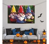 Grande bannière décorative de fête, bannière murale personnalisée à suspendre pour anniversaire, cour, drapeau de cour, nains colorés, arrière-plan de photographie pour mariage, fête d'anniversaire