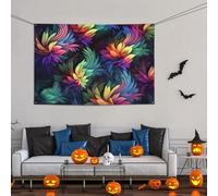 Grande bannière décorative de fête, bannière murale personnalisée à suspendre pour anniversaire, cour, bannière colorée pour photographie de mariage, fête d'anniversaire - 119 x 180 cm