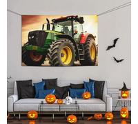 Grande bannière décorative de fête, bannière murale personnalisée à suspendre pour anniversaire, cour, drapeau de cour, tracteur, fête sur le thème du tracteur, fond de photographie pour mariage, fête
