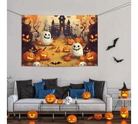 Grande bannière décorative de fête, bannière murale personnalisée à suspendre pour anniversaire, cour, Halloween, vacances, photographie - 119 x 180 cm