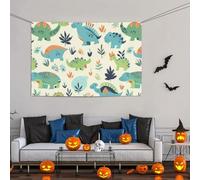 Grande bannière décorative de fête, bannière murale personnalisée à suspendre pour anniversaire, cour, drapeau de dinosaure, arrière-plan de photographie pour mariage, fête d'anniversaire - 119 x 180