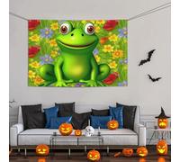 Grande bannière décorative de fête, bannière murale personnalisée à suspendre pour anniversaire, cour, drapeau de grenouille, fond de photographie pour mariage, fête d'anniversaire 119 x 180 cm