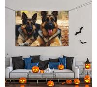 Grande bannière décorative de fête, bannière murale personnalisée à suspendre pour anniversaire, cour, drapeau de berger allemand, arrière-plan de photographie pour mariage, fête d'anniversaire - 119