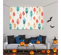 Grande bannière décorative de fête, bannière murale personnalisée à suspendre pour anniversaire, cour, bannière de corail, flèches bleu sarcelle, arrière-plan pour photographie de fête, 119 x 180 cm