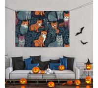 Grande bannière décorative de fête, bannière murale personnalisée, bannière d'anniversaire, cour, bannière imprimée chat, fond de photographie 119 x 180 cm