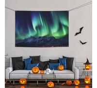 Grande bannière décorative de fête, bannière murale personnalisée, bannière d'anniversaire, cour, bannière aurore pour photographie de fond 119 x 180 cm