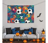 Grande bannière décorative de fête, toile de fond murale personnalisée pour anniversaire, cour, drapeau coloré, fond de photographie de football, 119 x 180 cm