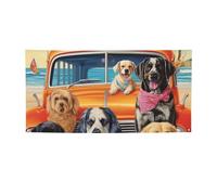Grande bannière « Dog Days of Summer » - Toile de fond pour photo avec œillets - Décoration de fête - Pour intérieur et extérieur - Bannière pour événement, anniversaire - Taille S