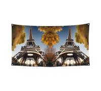 Grande bannière imprimée de la Tour Eiffel de Paris - Décoration à suspendre pour cadeaux de célébration