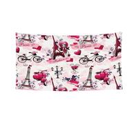 Grande bannière imprimée de la Tour Eiffel de Paris - Décoration à suspendre pour cadeaux de célébration