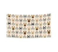 Grande bannière imprimée « I Love French Bulldog », bannière de faveurs de fête d'anniversaire - Décoration à suspendre pour cadeaux de célébration