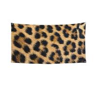 Grande bannière imprimée léopard rugueux, bannière de faveurs de fête d'anniversaire - Décoration à suspendre pour cadeaux de célébration