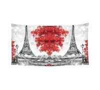 Grande bannière imprimée Paris - Bannière de faveurs de fête d'anniversaire - Décoration à suspendre pour cadeaux de célébration