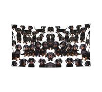 Grande bannière imprimée teckel Weiner Pet Dog - Bannière de faveurs de fête d'anniversaire - Décoration à suspendre pour cadeaux de célébration