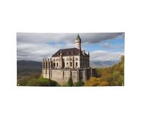 Grande bannière murale personnalisée avec œillets - Monuments historiques de l'Arménie - Décoration pour fête d'anniversaire, mariage, extérieur et intérieur - Taille M