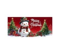 Grande bannière pour extérieur, intérieur, vacances, fête de Noël, panneau avec joyeux vœux pour maison, magasin, vitrine, cheminée (B, AM)