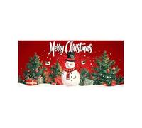 Grande bannière pour extérieur, intérieur, vacances, fête de Noël, panneau avec joyeux vœux pour maison, magasin, vitrine, cheminée (C, AM)