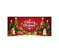 Grande bannière pour extérieur, intérieur, vacances, fête de Noël, panneau avec joyeux vœux pour maison, magasin, vitrine, cheminée (B, AM)
