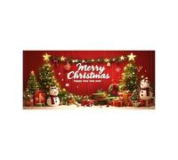 Grande bannière pour extérieur, intérieur, Vacances, fête de Noël, Panneau avec Joyeux vœux pour Maison, Magasin, vitrine, cheminée (A, AM)