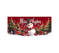 Grande bannière pour extérieur, intérieur, Vacances, fête de Noël, Panneau avec Joyeux vœux pour Maison, Magasin, vitrine, cheminée (A, AM)