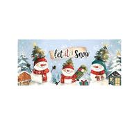 Grande bannière pour extérieur, intérieur, vacances, fête de Noël, panneau avec joyeux vœux pour maison, magasin, vitrine, cheminée (B, AM)