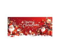 Grande bannière pour extérieur, intérieur, vacances, fête de Noël, panneau avec joyeux vœux pour maison, magasin, vitrine, cheminée (B, AM)