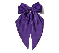 Grande barrette à cheveux double couche avec nœud pour adultes et adolescents - Ruban doux en métal - Accessoire pour cheveux