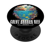 Grande barrière de Corail récif de Corail Plongée de Poisson Australie PopSockets PopGrip Adhésif