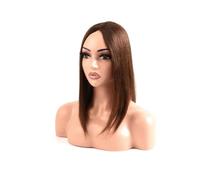 Grande base en soie de 6 x 5 pouces, 14 pouces de vrais cheveux humains, densité 120, cheveux humains for femmes clairsemés(Dark Brown)