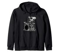 Grande Batterie Artistique Dessin Batteur Sweat à Capuche