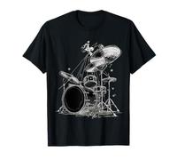 Grande Batterie Artistique Dessin Batteur T-Shirt