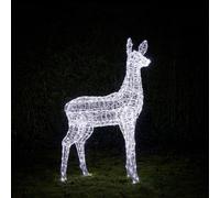 Grande Biche de Noël Swinsty de 1,4 m à LED Bicolores