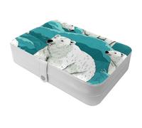 Grande boîte à bijoux de voyage Ours polaire Migration-1847 Étui de rangement portable parfait pour bagues, boucles d'oreilles, colliers, pour filles et femmes à la mode en déplacement - 1 paquet