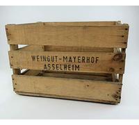 Grande boîte à fruits stable en bois avec imprimé très décoratif, étagère à chaussures, style vintage, 48 x 37 x 32 cm