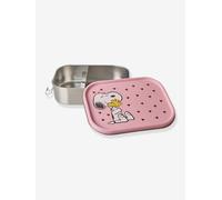 Grande boîte à goûter en acier inoxydable avec séparateur et imprimé Snoopy rose Peanuts x rice rose TU