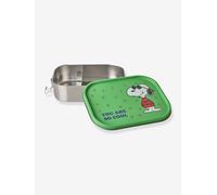 Grande boîte à goûter en acier inoxydable avec séparateur et imprimé Snoopy rose Peanuts x rice vert TU
