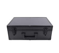 Grande boîte à maquillage avec miroir LED, port de charge USB et séparateurs réglables, mallette cosmétique portable pour maquilleurs professionnels et voyages, Noir , 42 x 30 x 15 cm