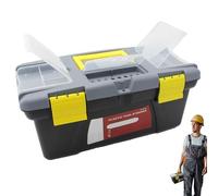 Grande boîte à outils portable - Double couche - Avec poignée - Mallette de rangement pour outils électriciens dans la maison, les professionnels et les bricoleurs